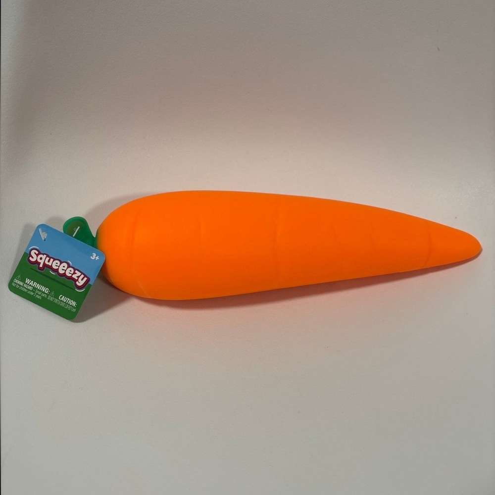Fidget Squeeezy Carrot Squishy Toy NEW Poke Stretch NWT